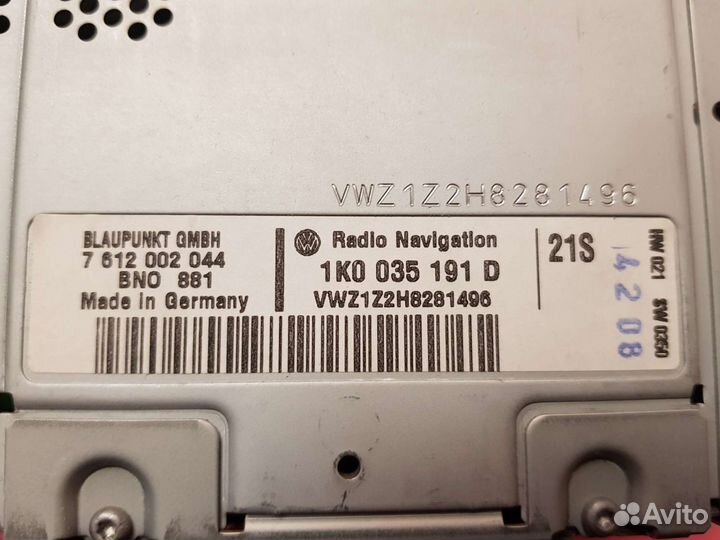 Магнитола VW Blaupunkt RNS-300