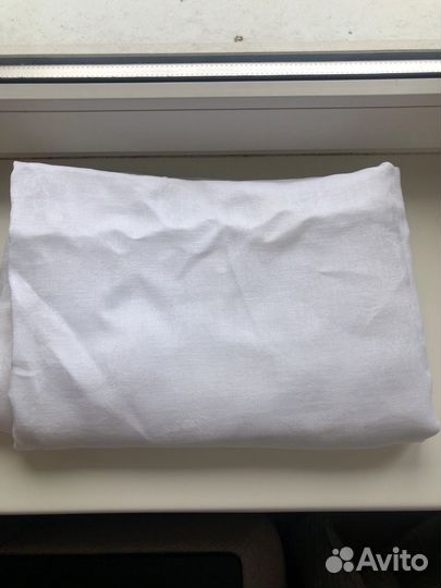 Белая льняная скатерть СССР