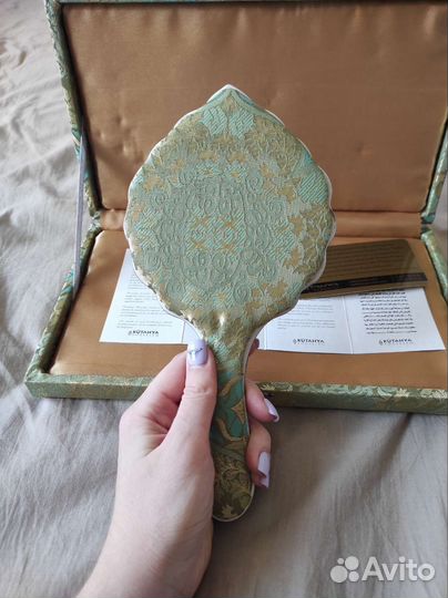 Подарочное ручное зеркальце фарфор