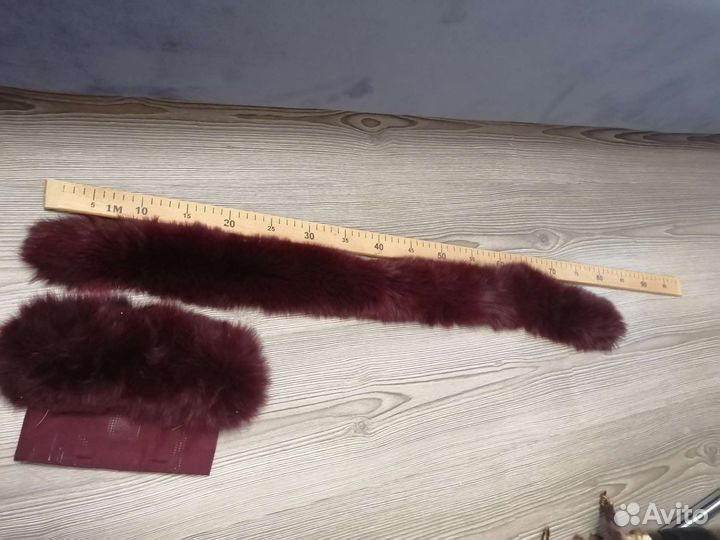 Воротники и пумпоны натуральный мех