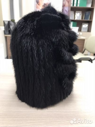Шапка из меха норки женская