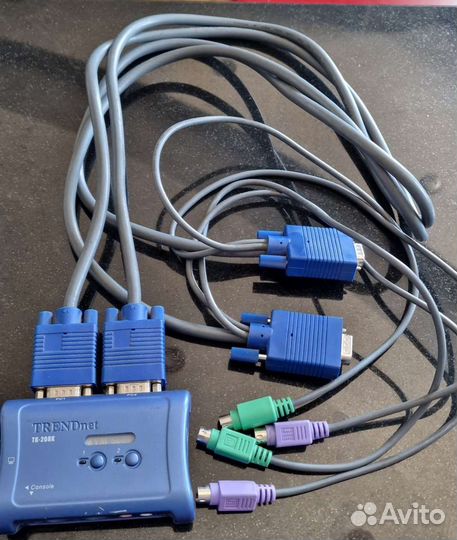 Комплект с 2-портовым переключат.trendnet тк-208K