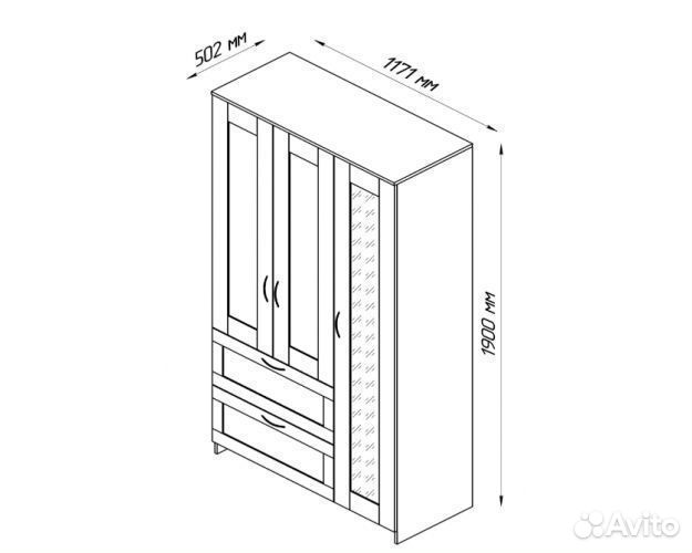 Шкаф трехдверный IKEA