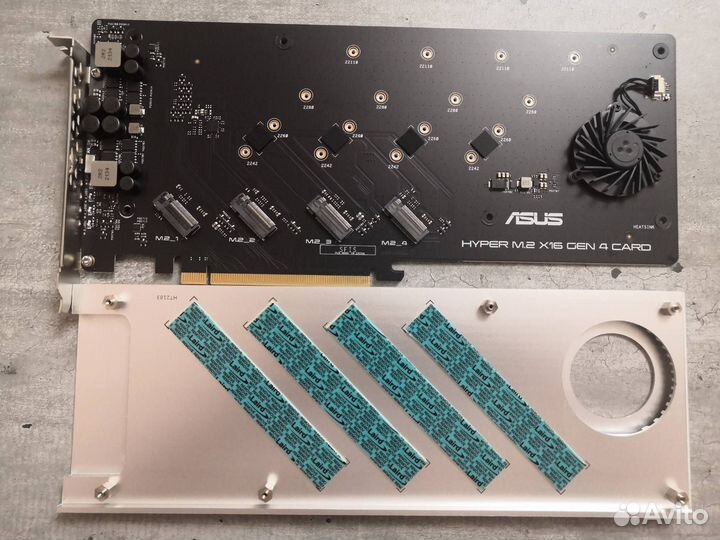 Плата расширения asus hyper m.2 x16 gen 4 card