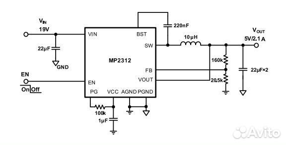 Микросхема MP2312GQ-Z AHU