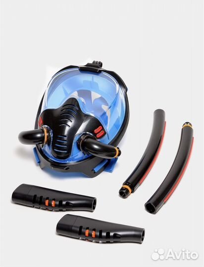 Маска для снорклинга плавания Double L/XL