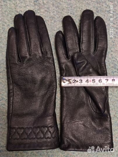 Перчатки женские кожаные 7 размер