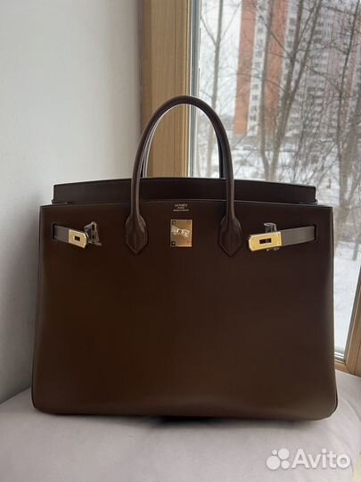 Сумка Hermes Birkin 40 box bronze dore