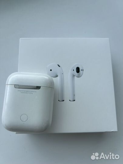 Беспроводные оригинальные наушники apple airpods 2