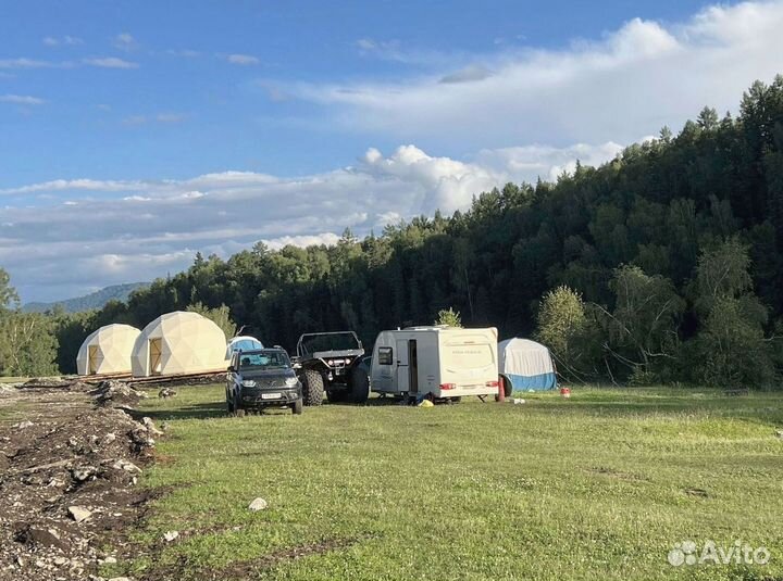 Купольный шатер тент+каркас диаметр 6 м