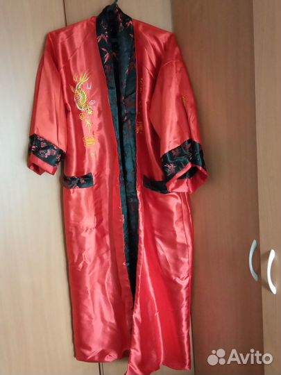 Халат китайский шелковый двухсторонний