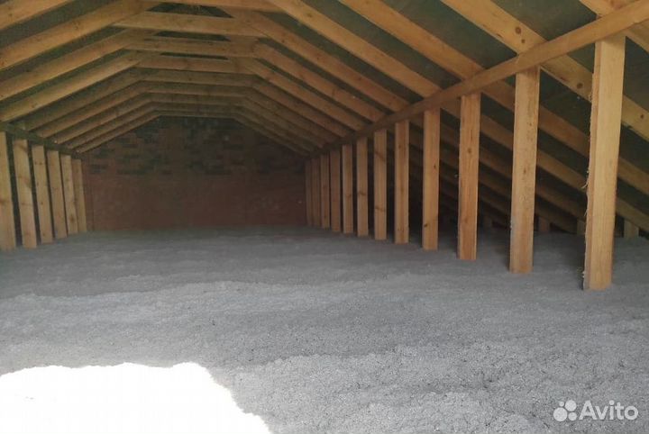 Утепление эковатой