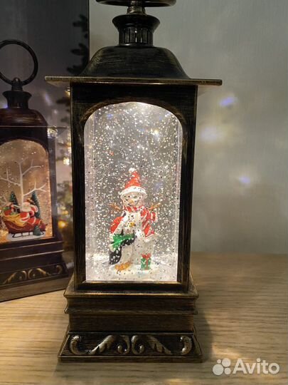 Новогодний светильник фонарь