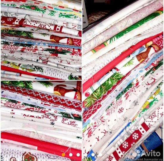 Весовой лоскут новогодних хб тканей