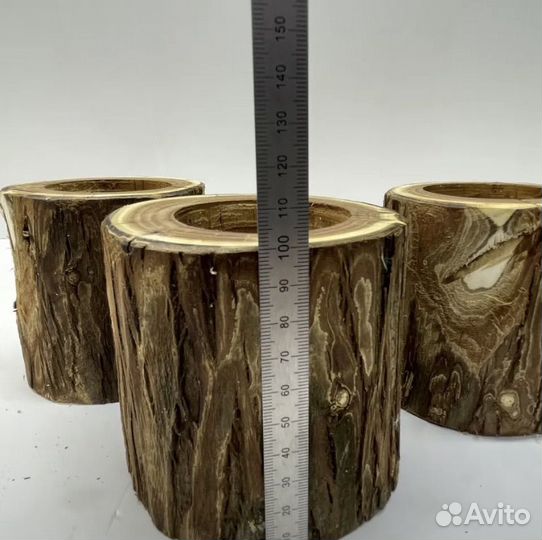 Деревянный подсвечник