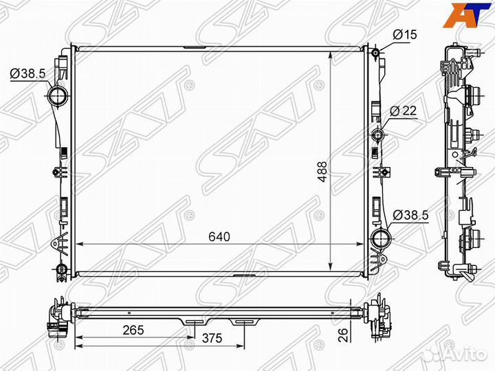 Радиатор mercedes S-class W222/C217 13