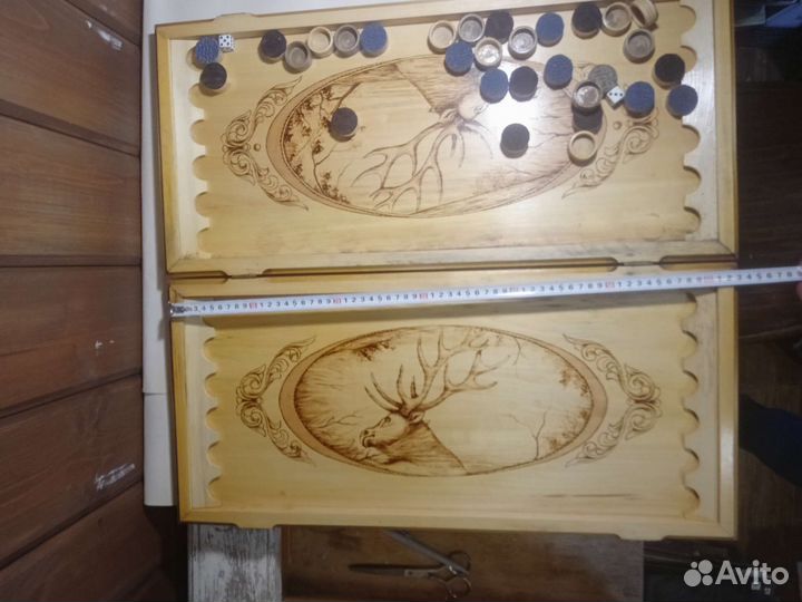 Нарды ручной работы. Деревянные, резные