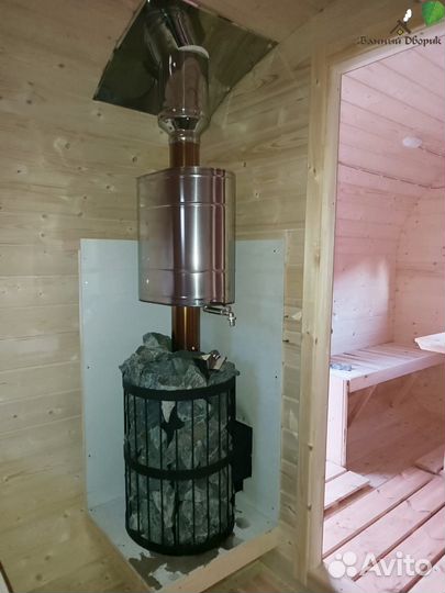 Баня бочка 5 метров под ключ