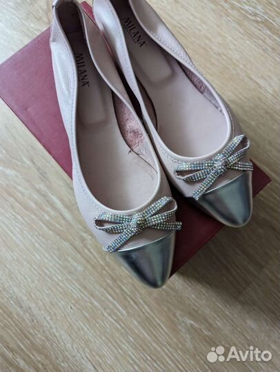 Балетки натуральная кожа 39