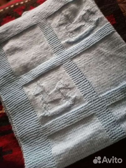 Плед детский вязаный ручная работа