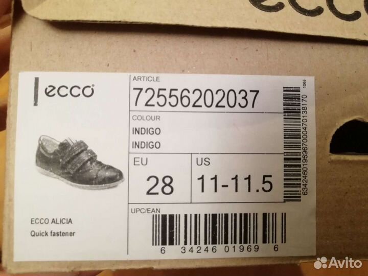 Ботинки детские ecco, 28