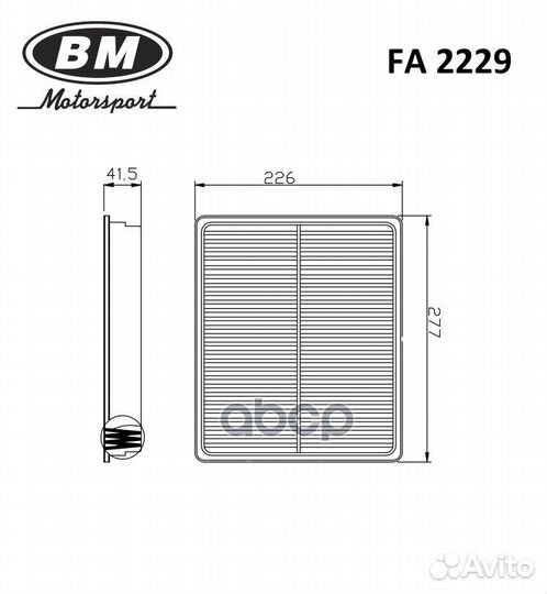 Фильтр воздушный FA2229 BM-Motorsport