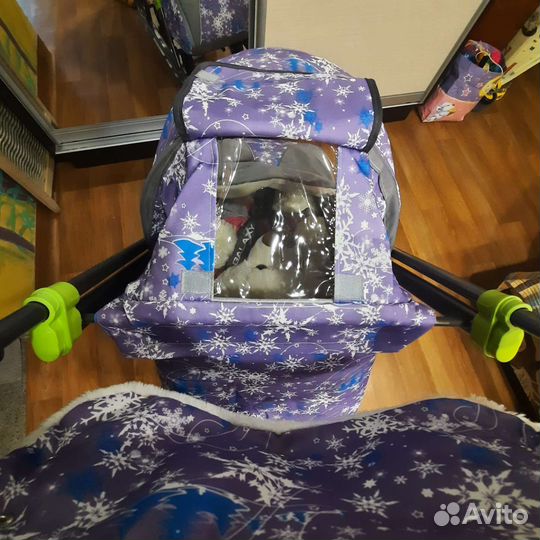 Детские зимние санки коляска