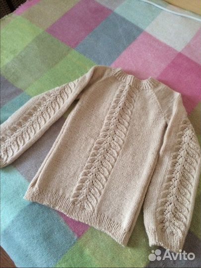 Новый джемпер для девочки, ручная работа