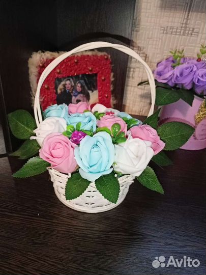 Розы из мыла