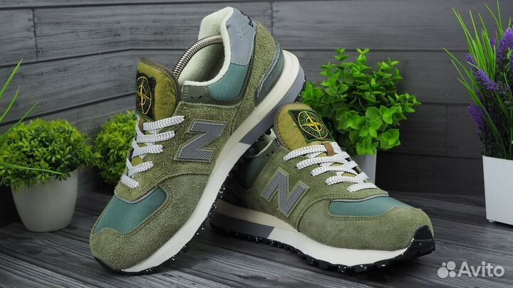 Кроссовки New Balance 574 stone island