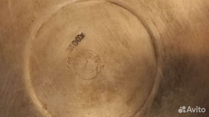 Чайник Кольчугино клеймо глухарь, граненный