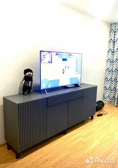 Тв тумба/комод графит софт. 2 метра
