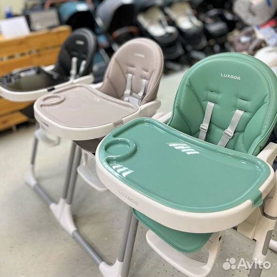 Стульчик-шезлонг для кормления экокожа
