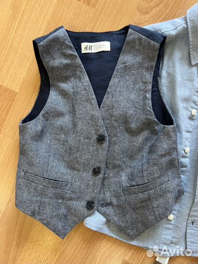 Жилет рубашка брюки H&M 3-4 года