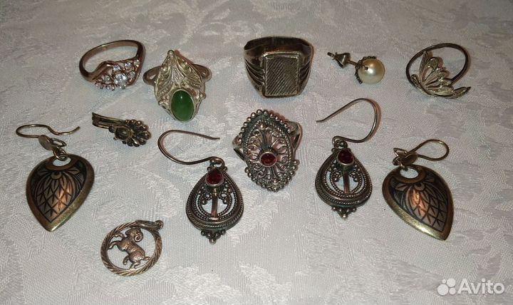 Украшения СССР. Серьги, кольцо