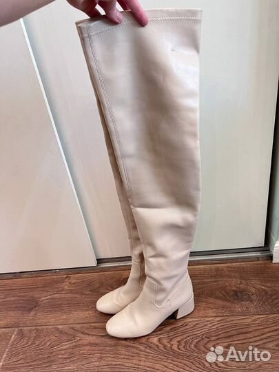 Ботфорты белые 38