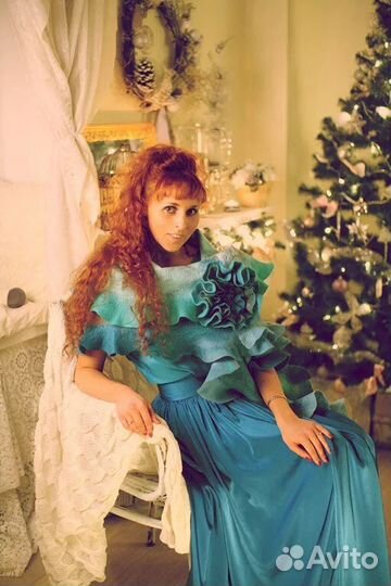 Палантин валяный