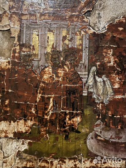 Икона старинная 18 век Праздники