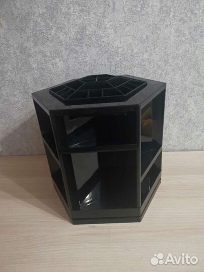 Вращающийся органайзер для косметики чёрный