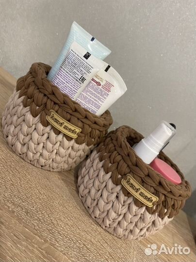 Корзинки для хранения из трикотажной пряжи