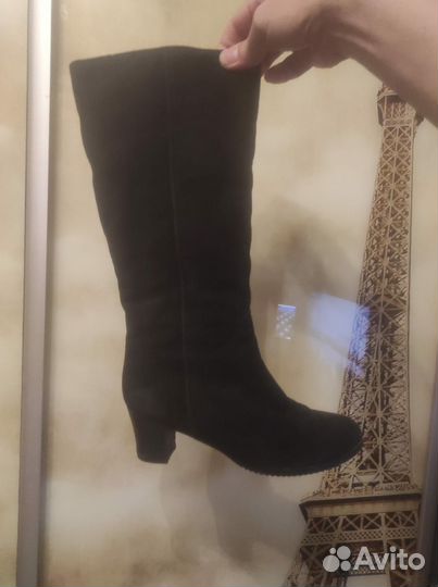 Зимние женские сапоги 38 натуральная замша