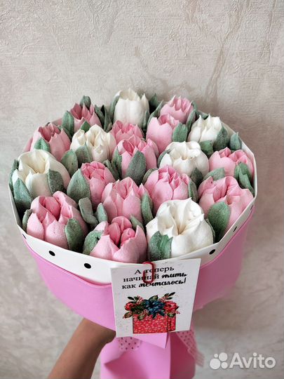 Цветы из зефира, букеты