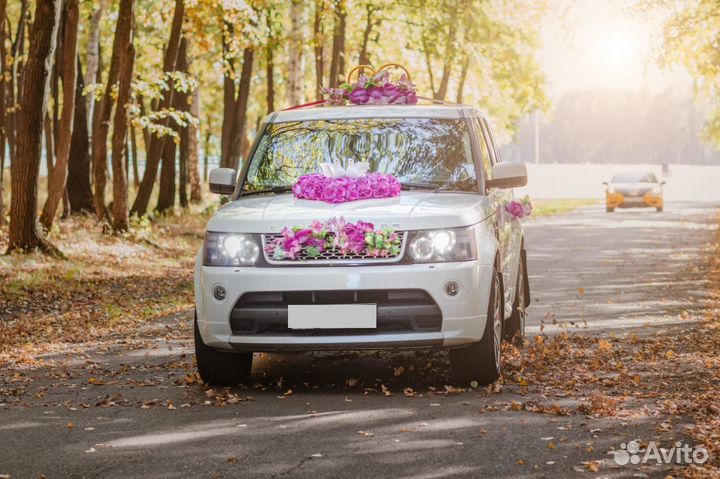 Украшение на авто свадебное