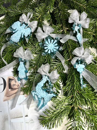 Елочные игрушки из эпоксидной смолы