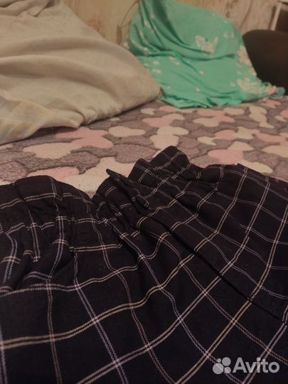 Брюки школьные в клетку