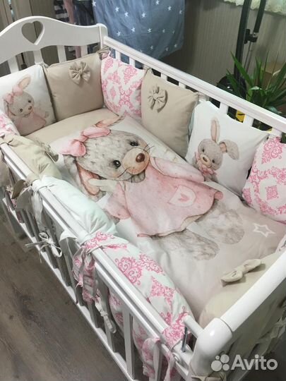 Бортики подушки в детскую кроватку