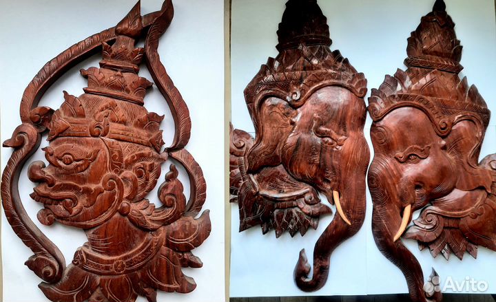 Деревянные настенные панно Индонезия