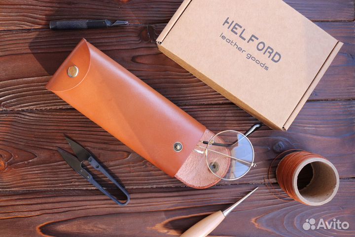 Футляр для очков кожаный ручная работа