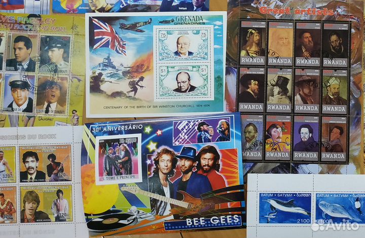 Disney Queen Pink Floyd Doors Madonna марки блоки