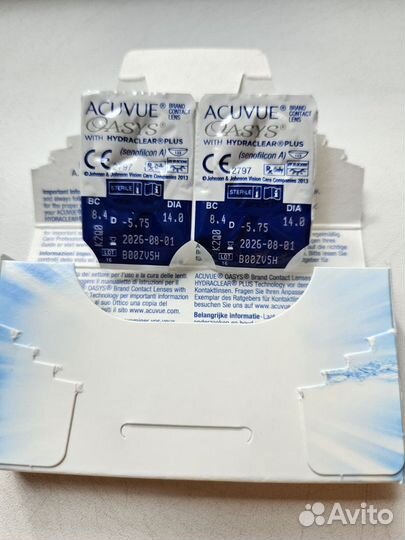 Линзы Acuvue oasys - 5,75